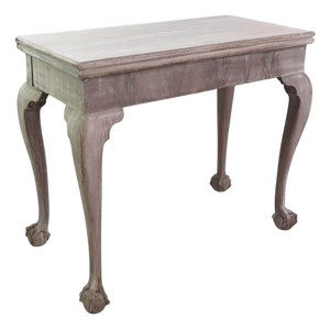 Small Antique Bleached Side Table with Claw and Ball Feet, 1800