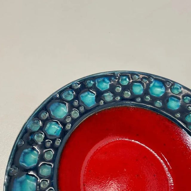 Blue Colorful Fat Lava Dots Ceramic Bowl from Dümler and Breiden Germany, 1970s For Sale - Image 8 of 16