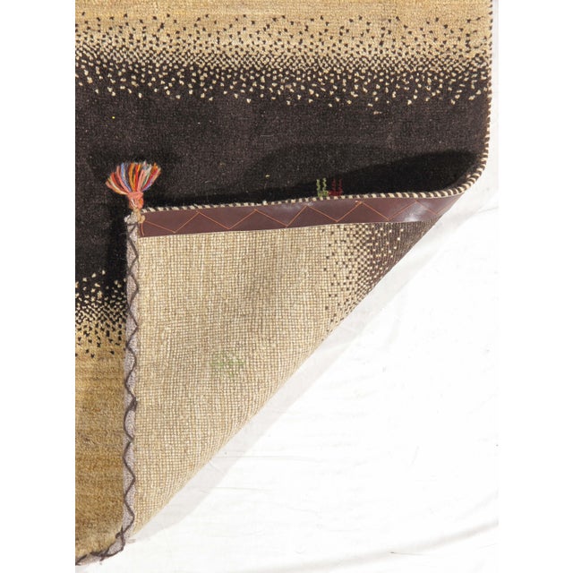 1980s Vintage Hand-Knotted Persian Gabbeh Rug 5'4" X 8'0" For Sale - Image 5 of 5