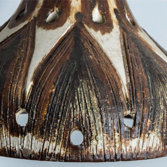 Brown Ceramic Pendant Light, Denmark, 1970 For Sale - Image 8 of 11
