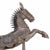 An exquisite antique carved vahana horse from India, captured in a dramatic rearing pose that brings sculptural energy to...
