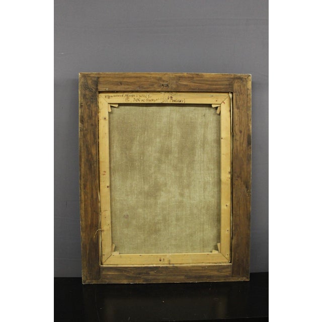 Oil on canvas, depicting three children playing with balls, signed upper right Vilma Vrbova and dated '61', Czech artist...