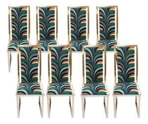 Vintage French Chairs by Michel Mangematin, 1970, Set of 8