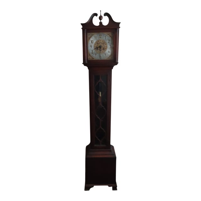 1940s Mahogany Colonial Grandmother Clock Westminster Chairish