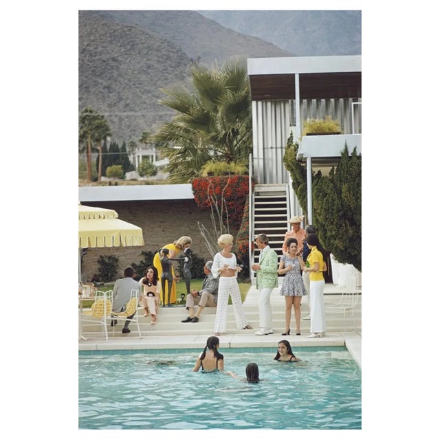 Slim Aarons, Party on the Steps, Estate Stamped Photographic Print, 1970 / 2020s For Sale