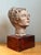 Peach Vintage Plaster Head Sculpture on Wood Base For Sale - Image 8 of 12