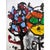 Abstract 19.6" X 25.5" Contemporary Abstract Figurative Oil Painting, Unframed For Sale - Image 3 of 9