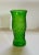 1960’s Textured Green Hoosier Glass Vase For Sale - Image 4 of 6