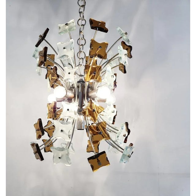 Mid-Century Sputnik Chandelier in Glass, 1970s For Sale - Image 9 of 10