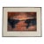Mabel Palmer Painting "Red Dusk" Bodega Bay Sunset Impressionistic Mixed Media - Signed For Sale