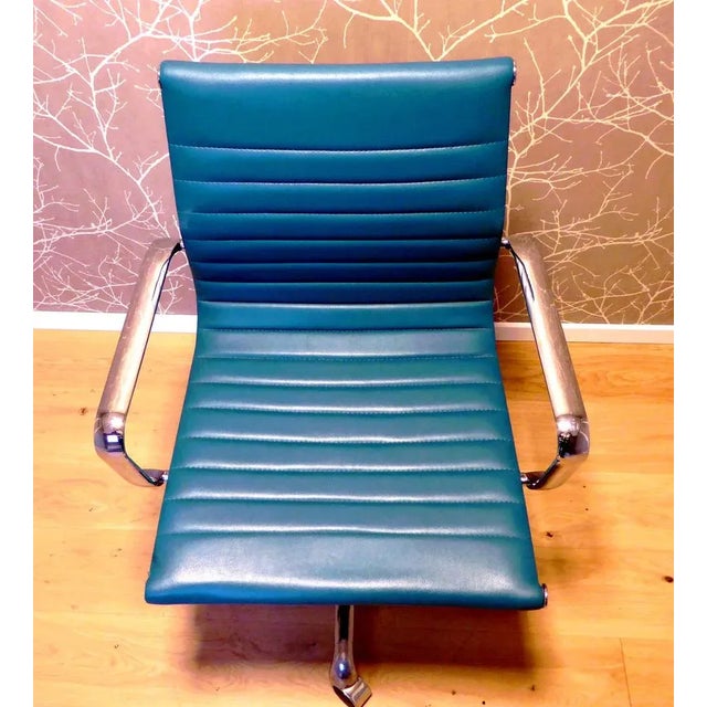 Industrial Turquoise Desk Swivel Chair, 1990s For Sale - Image 3 of 6