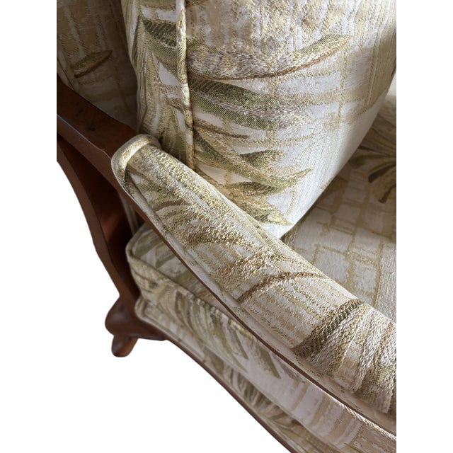 Thomasville Furniture Mid 20th Century Indies Style Bergère Armchair For Sale - Image 9 of 12