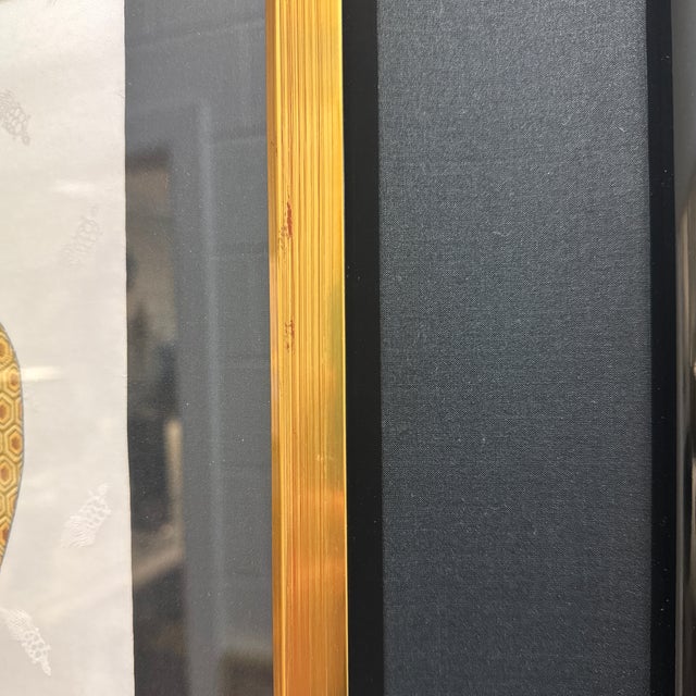 Gold Original Painting on Silk by Hisashi Otsuka For Sale - Image 8 of 9