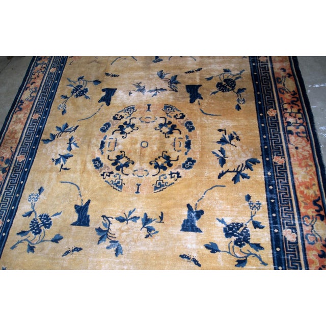 1870s, Handmade Antique Chinese Ningsha Rug 6.1' X 9.3' For Sale - Image 4 of 11