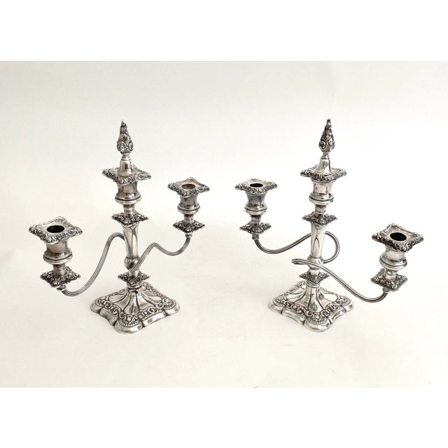 1920s Silverplate E. G. Webster Candelabras - a Pair For Sale - Image 10 of 10