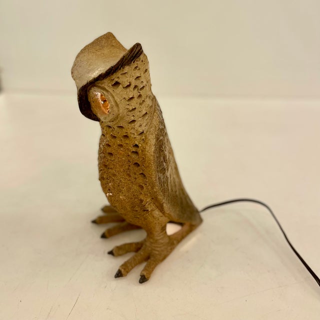 Ceramic Owl Table Lamp, 1960s For Sale - Image 3 of 18