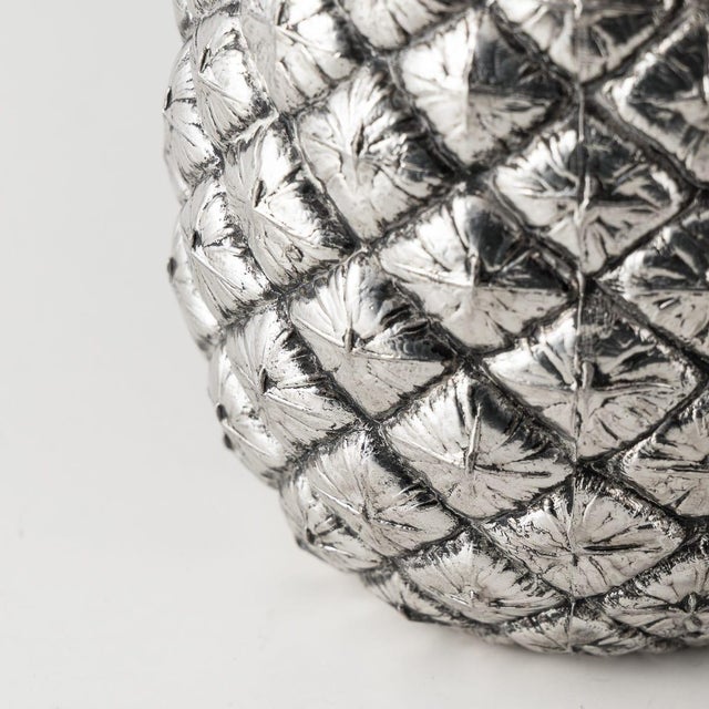 Vintage Silver Plated Pineapple Ice Bucket by Mauro Manetti, 1960 For Sale - Image 13 of 15