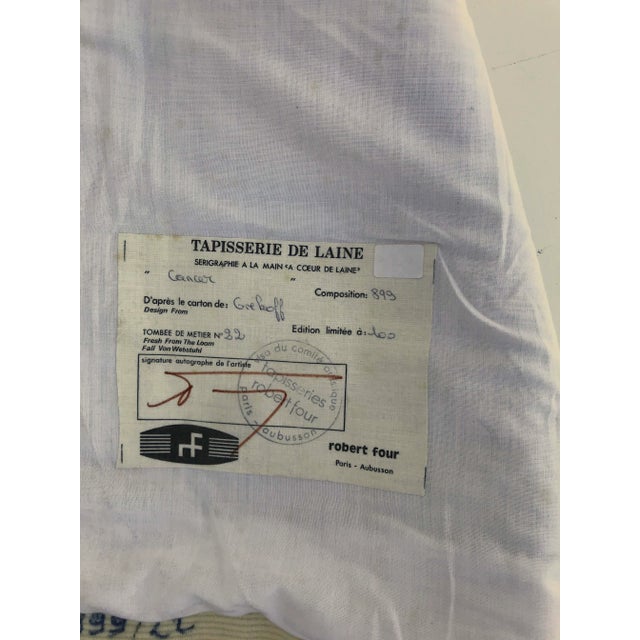 1960s Vintage Elie Grekoff Tapestry French Mid-Century Modern Cancer For Sale - Image 9 of 12