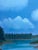 Blue Signed Original 1992 Oil Landscape Painting by J. Brown in Original Wood Frame For Sale - Image 8 of 12