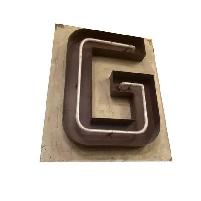 Metal Large Vintage Neon Marquee Letter "G" From Pan-Pacific Auditorium For Sale - Image 7 of 7