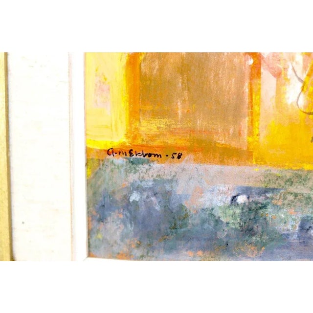 Marie Ekbom, Abstract Landscape, 1958, Oil, Framed For Sale - Image 4 of 11