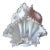 Mid 20th Century Fenton Art Glass "Silver Crest" 3-Horn Epergne Centerpiece For Sale