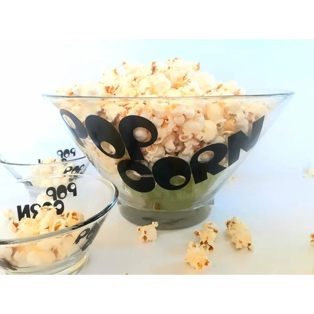 Retro Popcorn Bowl Serving Set For Sale - Image 4 of 5