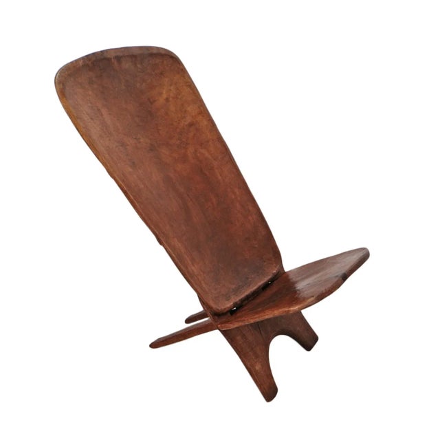 Wood Vintage Senufo Stargazer Folding Chair For Sale - Image 7 of 7