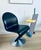 Verner Panton System 1-2-3 Swivel Chair Pair Black Leather Space Age Danish Knoll Vitra Eames For Sale In New York - Image 6 of 9