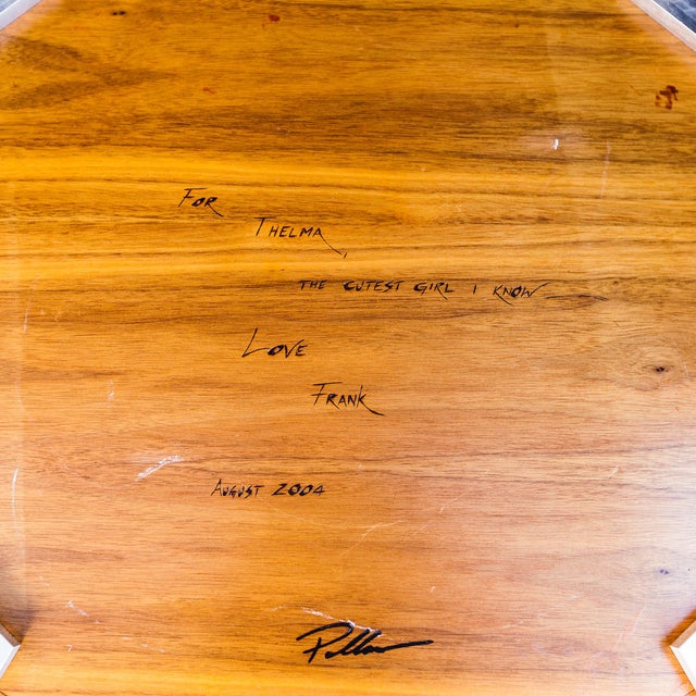 Frank Pollaro Custom Rosewood Dog Bed With Bone Inlay, Signed For Sale - Image 14 of 14
