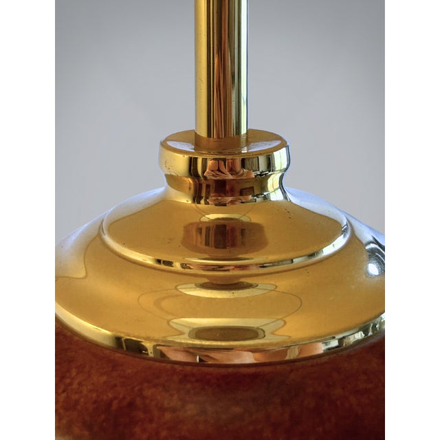 Vintage Table Lamp in Brass and Ceramic from Deknudt, 1970s For Sale - Image 6 of 10
