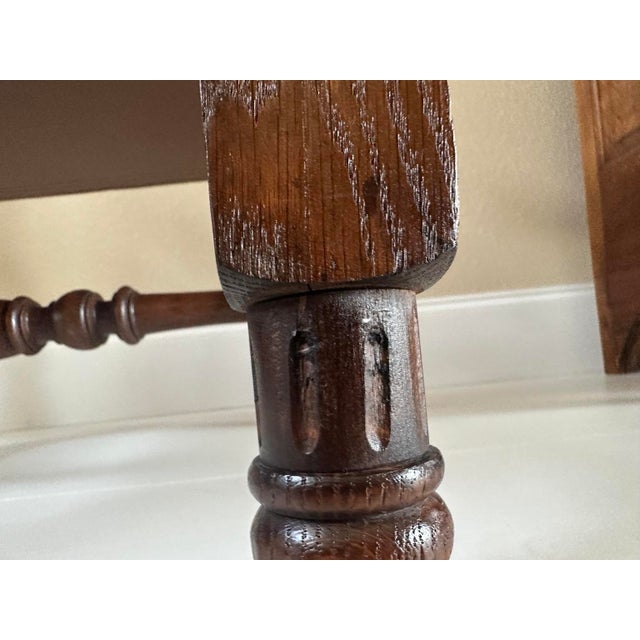 Circa 1860 French Louis XIII Carved Oak Griffin & Lion Throne Armchair For Sale - Image 12 of 13