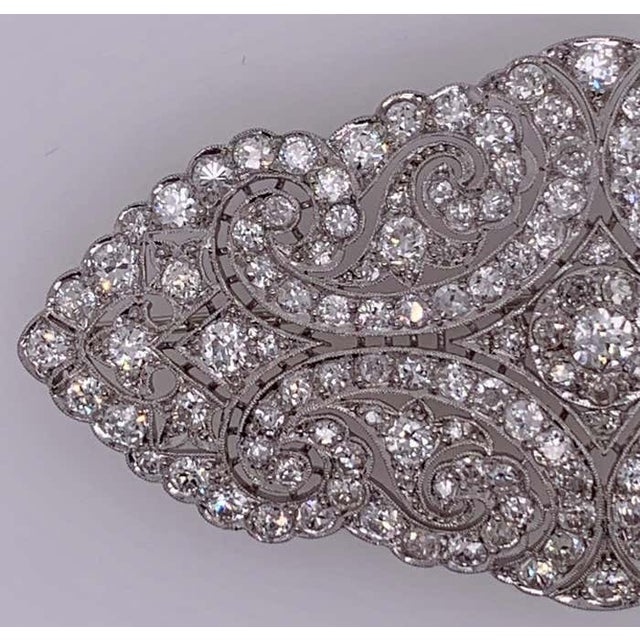 Vintage Diamond Cluster Brooch For Sale In New York - Image 6 of 12