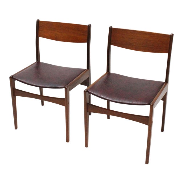 Danish Teak Frem Rojle Chairs A Pair Chairish