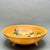 Rustic Vintage Munising Wood Products 3 Footed Display Serving Bowl With Hand Painted White Florals on Vines C. 1911-1955 For Sale - Image 3 of 8