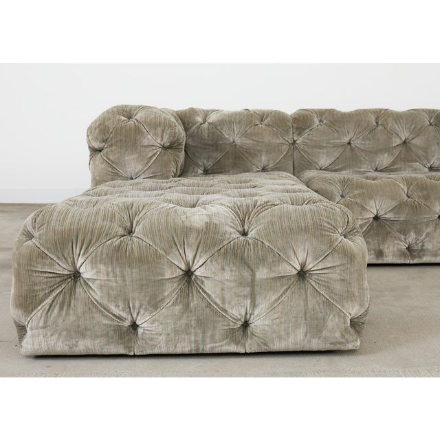 Early 21st Century Timothy Oulton Soho Tufted U-Shaped Sectional Chaise Sofa 16 Ft. For Sale - Image 5 of 12