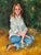 1970s Vintage E. Weight Portrait of a Girl in Landscape Oil on Canvas Painting, Framed For Sale In Miami - Image 6 of 12