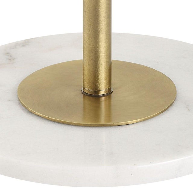 Uttermost Brass Finish Floor Lamp For Sale - Image 4 of 7