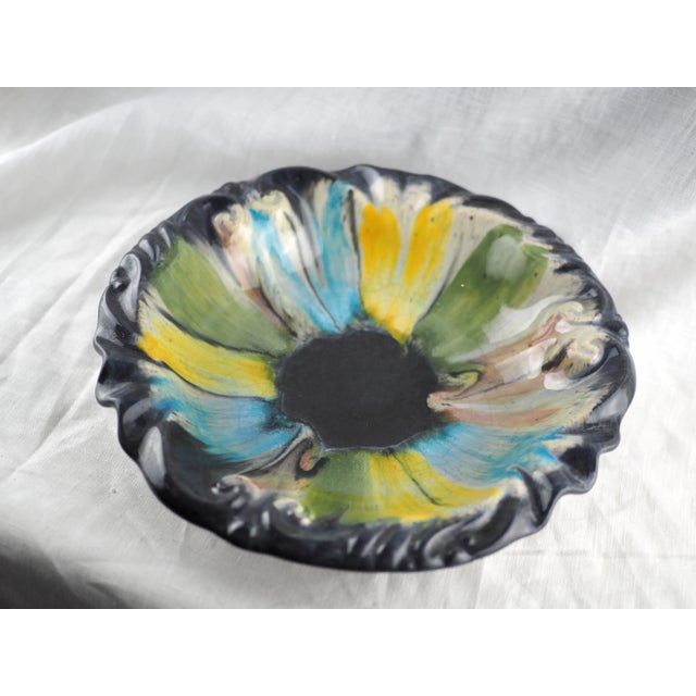 1970s German Fat Lava Fruit Bowl With Baroque Shape and Pastel Colours, West Germany For Sale - Image 11 of 11