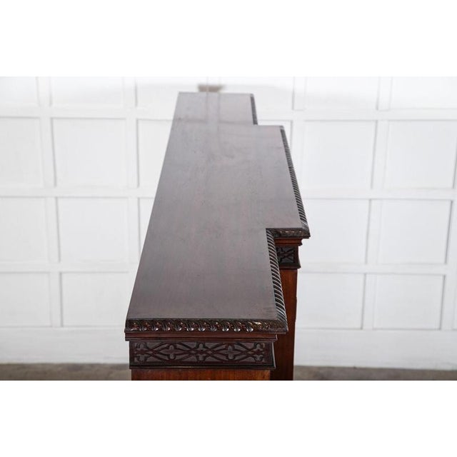 Large 19th Century English Mahogany Glazed Breakfront Bookcase, 1880 For Sale - Image 10 of 18