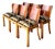 Vintage Art Deco Style Burl Wood Dining Chairs - Set of 6 For Sale