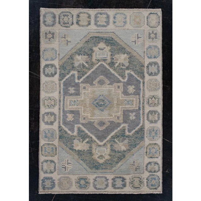 Turkish Oushak Rug 2'1" x 3'1" For Sale In Houston - Image 6 of 6