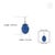 Modernist 3.23ct Oval Cabochon Blue Sapphire Solitaire Pendant in 14k White Gold For Sale - Image 11 of 14