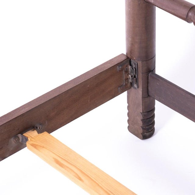 1940's French Carved Wood Bed by Charles Dudouyt For Sale - Image 11 of 12