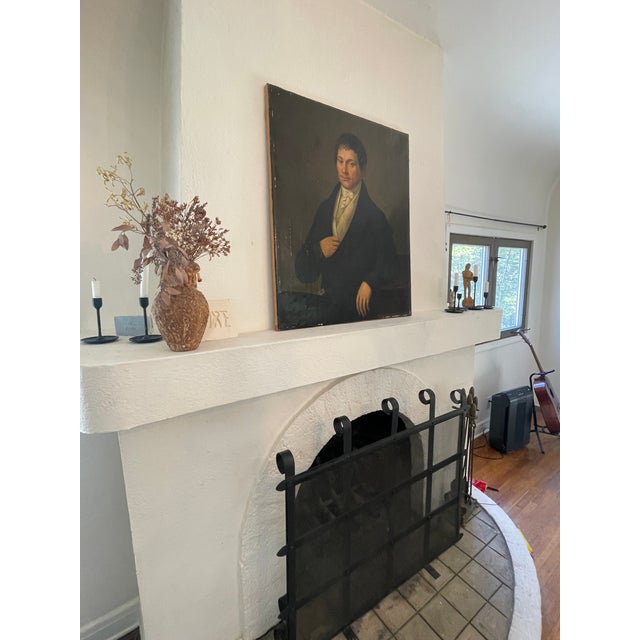 Early 19th Century Antique Oil Portrait of a Gentleman, Vienna 1814, Original Canvas, Austrian Biedermeier Era - Unsigned For Sale - Image 5 of 7