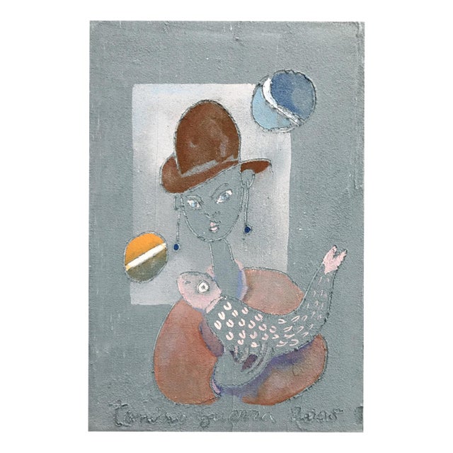 Tonino Guerra, Untitled, 2005, Fresco on Canvas For Sale