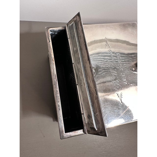 Metal 19th Century Pairpoint Manufacturing Co. Silver-Plate Humidor For Sale - Image 7 of 13