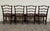 Wood Vintage Chippendale Style Ladder Back Ribbon Back Dining Chairs - Set of 4 For Sale - Image 7 of 8