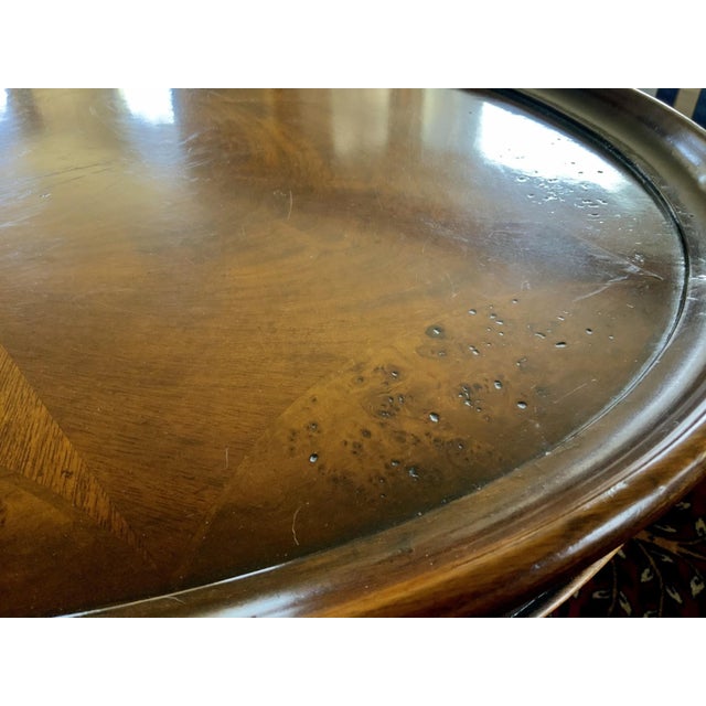 Wood Vintage Theodore Alexander Oval Faux Bamboo Coffee Table For Sale - Image 7 of 10