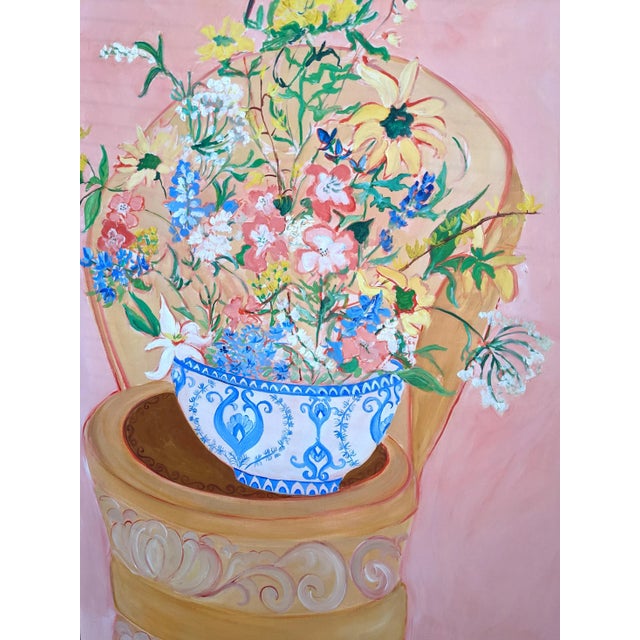 Realism 1980s Floral Bouquet Oil Painting by Carolyn Sihler Conners, Framed For Sale - Image 3 of 8